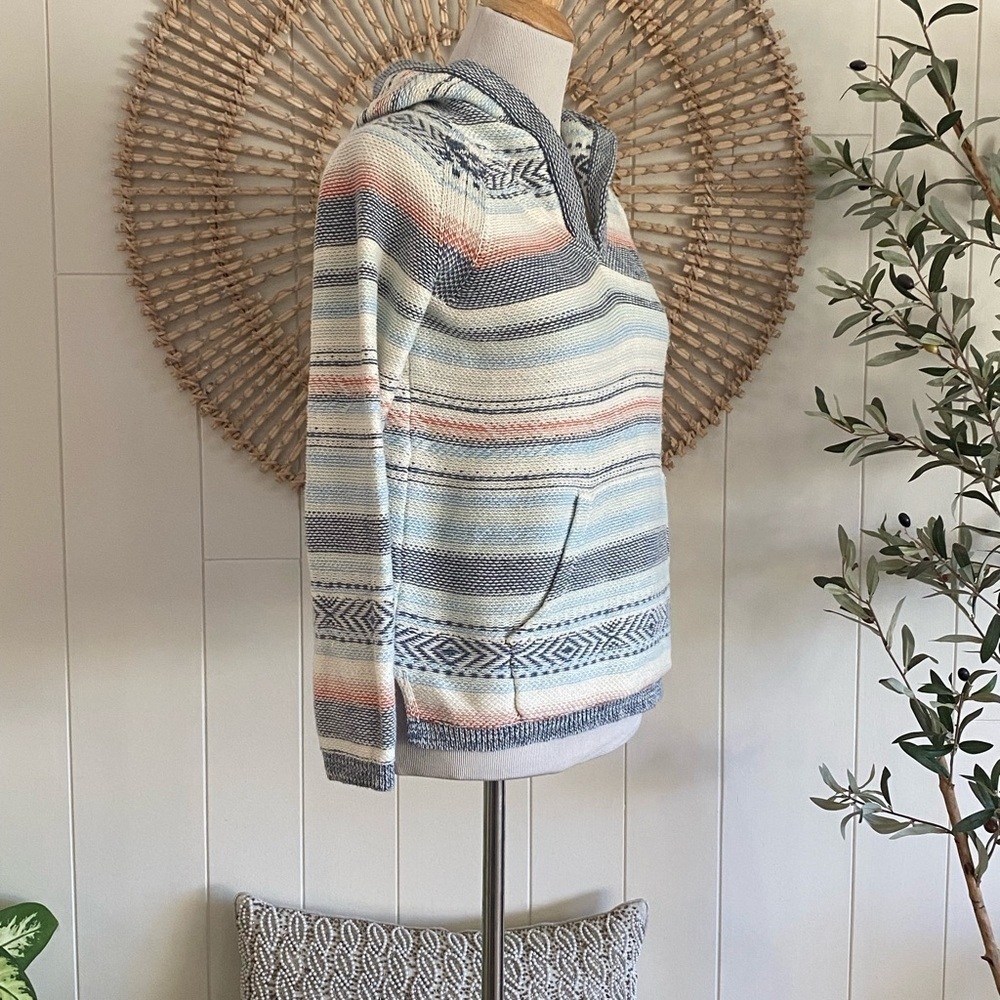 Faherty Mesa Sweater Poncho Hoodie in Sierra Paradise Size XS - Picture 3 of 9